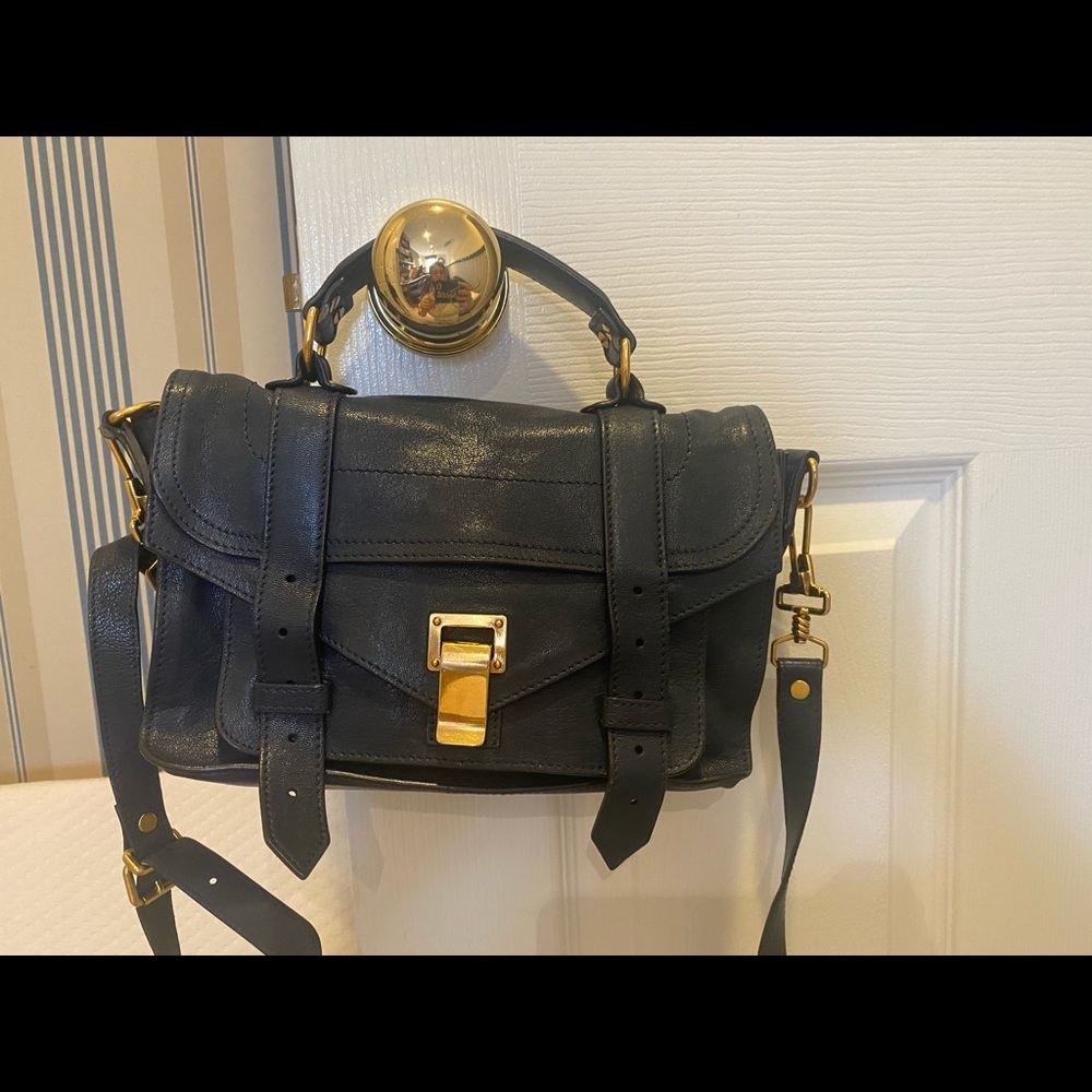Proenza Schouler PS1 tiny bag in navy blue